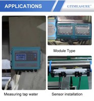 Débitmètre ultrasonique mural à fixation par pince, compteur BTU, débitmètre non invasif pour eau et liquides avec sortie 4-20mA RS485