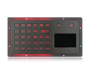 Professional industrial stainless steel waterproof metal keypad with integrated touchpad mouse