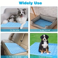 Tapis rafraîchissant pour chiens et chats : lit pour animaux respirant et lavable avec rembourrage en fibres de polyester, idéal pour l'été, tapis rafraîchissant pour chien