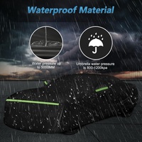 Housse de voiture complète d'extérieur pour Chevrolet Camaro 2010-2023, fermeture éclair, coupe-vent, résistante, imperméable, protection contre toutes les intempéries, noire