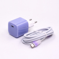 Adaptateur de chargeur mural pour téléphone portable de petite taille, mini, portable, avec logo personnalisé, multicolores, vente en gros, Type C, charge rapide 20W, design élégant