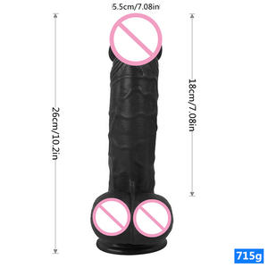 Dildo Realistico Gigante in PVC da 25 cm con Logo e Dimensioni Personalizzate, Ventosa Potente per Uso a Mani Libere, Giocattolo Sessuale per Principianti - Product Image 2
