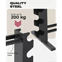 Ensemble d'haltères en fer moderne avec support et étagères de rangement pour kettlebells, pour la salle de sport et la maison