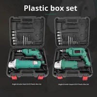 Ensemble de douilles robustes avec perceuse électrique, meuleuse d'angle, perceuse à percussion - Boîte de rangement pour outils à batterie au lithium OEM pour usage domestique