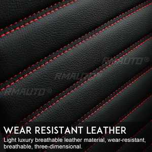 1/4 Fundas Universales de Cuero para Asientos de Coche, Estilo Moderno, Respaldo Alto, Transpirables, Protectoras para Interiores de Automóviles - Product Image 4
