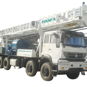 Deep HFC600 Water Well Bore Drilling Rigs Machine Truck Mounted 600m Mobile 20 Zongshen 250cc Engine Car Engine Style Drill 160