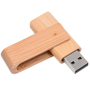 Factory Direct Creative <strong>Gifts</strong> Wooden Portable Disc Rotating USB 3.0 Drive Maple Walnut Mahogany Beech Lettering 128G - Product Image 3