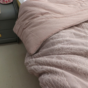 Edredones de guata de algodón con poliéster bordado, juego de cama de algodón, comodidad cosmética, tamaño king - Product Image 5