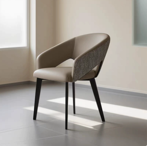 Modern Ergonomic PU Leather Padded <b>Foldable</b> Dining <b>Chair</b> Backrest Stackable Micro-Spring Cushion Seat Metal Legs <b>for</b> Hotel Use - Product Image 1