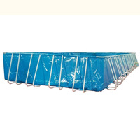 Piscine à poissons d'usine 975cm x 488cm x 132cm piscine à cadre rectangulaire portable en PVC personnalisée réservoir de poissons réservoir de stockage d'eau conteneur piscine