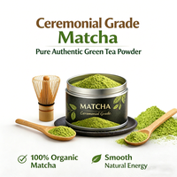 Thé vert matcha biologique de qualité cérémonielle Vital Green, couleur vert éclatant, saveur douce, boîte en vrac