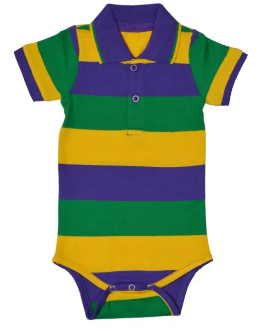 Mardi Gras Festival Clothes Baby Romper Stripe Infant Onesie Newborn Baby One Piece Jumpsuit 2023