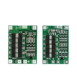 3S 40A 18650 리튬 배터리 보호 보드 균형 시작 배터리 드릴 40A 전류 향상 보드