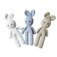 Jouets pour bébés en coton doux faits à la main TK Kawaii DIY, jouet en peluche au crochet, animal en tricot, lapin, certification CE EN71