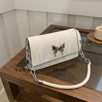 Nouveaux Sacs à Main Femme Tendance 2025 à Élément Papillon, Sacs à Bandoulière à Chaîne Unique en Cuir PU pour Femme, Sacs Épaule Chic