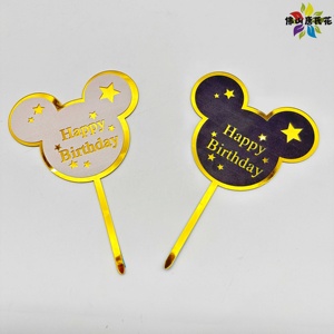 Cake Topper Fabricantes Personalización <span class=keywords><strong>Mickey</strong></span> estilo Acrílico Feliz cumpleaños Cake Toppers decoración de feliz cumpleaños 2024 - Product Image 2