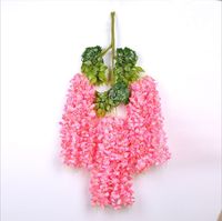 Guirlande de glycines artificielles en soie, m, fausse plante, pour un arc de mariage, pour décorer un mur