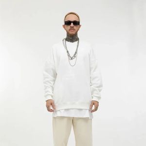 Sweat-shirt personnalisé avec logo, hiver, uni, 350 g/m², manches régulières, épaules tombantes, col rond, doublé, unisexe, polyester/coton - Product Image 4