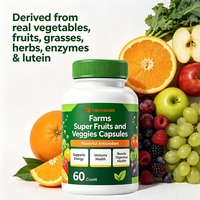 Complément alimentaire naturel en capsules vertes de superaliments entiers de fruits OEM pour soutenir l'immunité et la santé intestinale, enrichi en nutriments et vitamines pour adultes