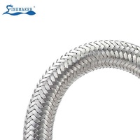 Tuyau métallique flexible haute pression anti-explosion en acier inoxydable tressé ondulé, certifié CE, revêtement PVC, ignifuge