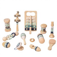 Musical Instruments Sets for Toddlers Baby Birthday Gifts, Montessori Wooden Percussion Educational Children Musical Toys