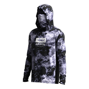 Sweat à capuche de pêche pour <span class=keywords><strong>homme</strong></span>, imprimé camouflage, couvrant tout le visage, avec <span class=keywords><strong>masque</strong></span> intégré, manches longues, léger, respirant, UPF 50, imperméable - Product Image 6