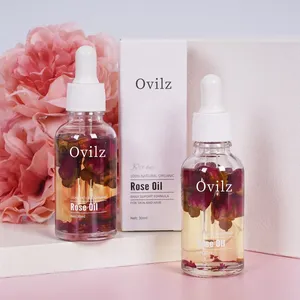 Private Label Ovilz Nature Organic Rose Oil Moisturizer Anti-wrinkle Whitening Firming Body Massage Oil