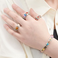 Bracelet Modulaire Unisexe en Acier Inoxydable avec Breloques Italiennes Muses Jewels, Fait Main, Effet Goutte d'Huile, DIY, avec Pièces à Assembler Gratuites