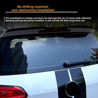 Aileron de toit universel 100 cm en ABS pour voiture, style aileron arrière