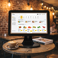 Système de point de vente tout-en-un OEM ODM avec écran simple/double de 15,6 pouces pour restaurants, caisse enregistreuse avec système de point de vente