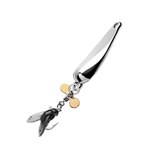Ensemble de micro-pêche avec hameçon métallique, leurre artificiel dur, spinner à hélice pour la pêche au bar, au brochet, en eau salée, en rivière, en lac, en ruisseau, à la carpe - Product Image 1