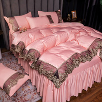 Parure de Lit King Size de Luxe Brodée, Ensemble de Draps et Couette, Vente en Gros