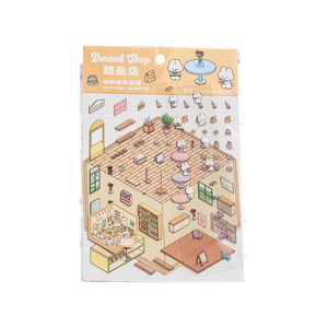 Pegatinas de Paisajes en 3D, Diseño de Dibujos Animados, Serie Little World, Escenas Creativas e Interesantes, Paquete de Pegatinas para <span class=keywords><strong>Collage</strong></span> DIY, <span class=keywords><strong>Arte</strong></span> Mural - Product Image 4