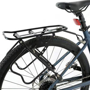 Porte-bagages arrière en acier et aluminium noir pour VTT, support de bagages durable compatible avec les freins à disque, modèle 102 - Product Image 2