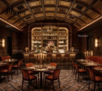 Ensemble de mobilier de restaurant moderne en pierre frittée et velours : table, chaises, banquette, canapé pour café et salon de thé
