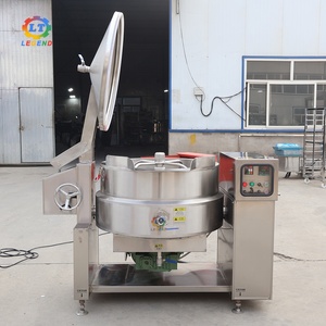 Marmite de cuisson industrielle inclinable 100L 200L 400L 600L avec refroidisseur d'eau intégré, sans temps d'arrêt pour <span class=keywords><strong>la</strong></span> fabrication de gari - Product Image 4