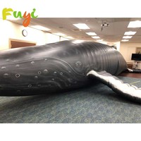 Baleine géante gonflable de dauphin de la publicité de super grande baleine bleue gonflable