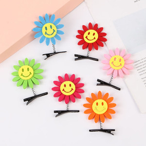 All'ingrosso carine per capelli di colore giallo carine pinze per capelli con cuore di pesca accessori per capelli a fiori animali per ragazze - Product Image 3