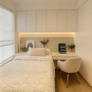 Lit pour filles en bois massif multifonctionnel minimaliste moderne avec étagères, cadre de lit pour la maison, ensemble de meubles de chambre à coucher, taille king - Product Image 1