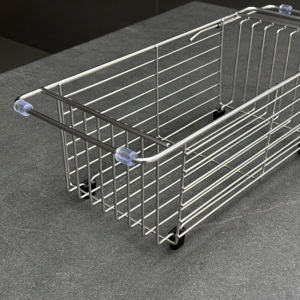 Cestello Estraibile Moderno in Acciaio Inox 304 per Lavello, Vassoio Scolapiatti <span class=keywords><strong>Salvaspazio</strong></span>, Rastrelliera da <span class=keywords><strong>Cucina</strong></span> Regolabile - Product Image 3