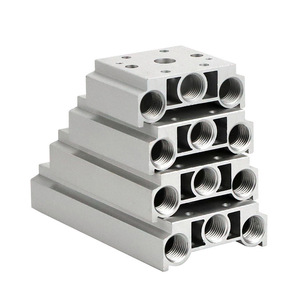 แผ่นเชื่อมต่อวาล์วโซลินอยด์อะลูมิเนียม DDE Dade Pneumatics 200 Type Manifold 4V210 4V220 V230 - Product Image 1