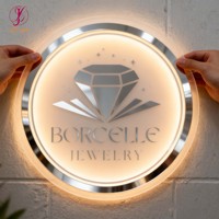 Enseigne Murale Personnalisée en Acrylique Noir Miroir pour Magasin Intérieur, Logo Néon Lumineux à Intensité Réglable à Distance, Enseigne de Salon