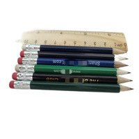 Mini 10CM Noir HB Golf Crayon Courte Queue Standard Crayon Cadeau Stylo