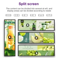 Écran publicitaire LCD ultra-large LuxGaze pour supermarché, écran numérique d'étagère, écran extérieur pour métro et aéroport, compatible SDK