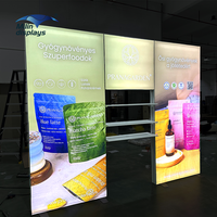 Stand d'exposition promotionnel Boîte à lumière modulaire rétroéclairée par LED SEG Lightbox Présentoir Stand de salon commercial Expositions avec étagères