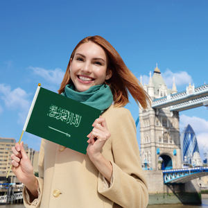 Impresión personalizada de poliéster de mano Saudi_Arabia país palo bandera - Product Image 3