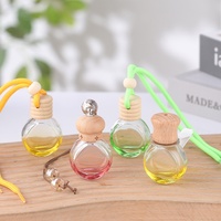 Diffuseur de parfum décoratif pour voiture, bouteille colorée givrée avec poignée, dégradé de couleurs transparentes, impression sérigraphique