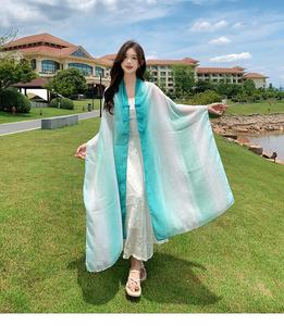 Alla moda primavera estate Multi-funzione di <span class=keywords><strong>cotone</strong></span> Voile sciarpe all'aperto spiaggia coprire lo scialle con bottoni cinesi - Product Image 5