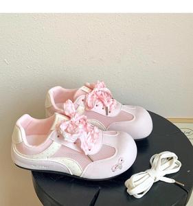 Ribbon <b>Bow</b> Mesh German Trainers Women 2026 Spring Summer New Girl Style Lightweight Breathable All Match Casual Board <b>Shoes</b> - Product Image 4