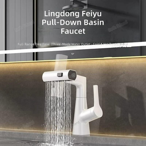 <span class=keywords><strong>Robinet</strong></span> de lavabo en alliage <span class=keywords><strong>avec</strong></span> affichage numérique de la température, monocommande eau chaude/froide, <span class=keywords><strong>douchette</strong></span> extractible – Vente en gros - Product Image 3